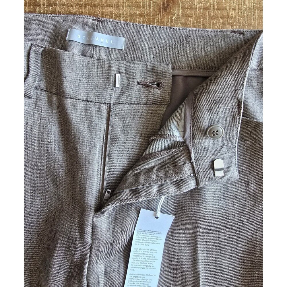 Stefanel brown‎ trouser pants women's size 4 (new) - Picture 7 of 11